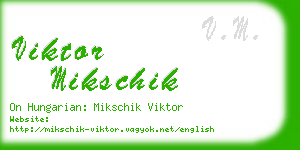 viktor mikschik business card